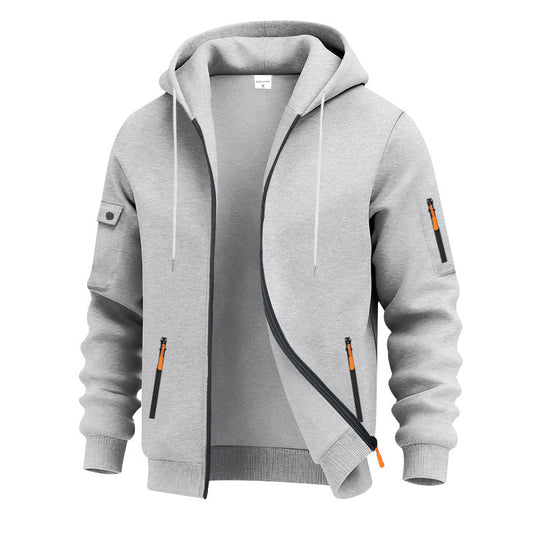Herren funktionale Kapuzenjacke mit technischen Taschen EB