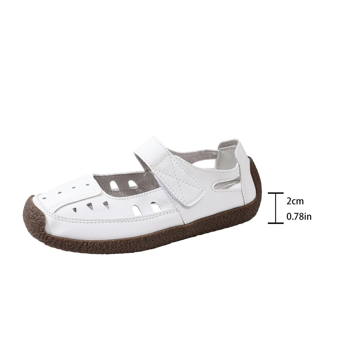 Damen Komfortable Sandalen mit verstellbarem Klettverschluss und atmungsaktiver Oberflächenstruktur EB