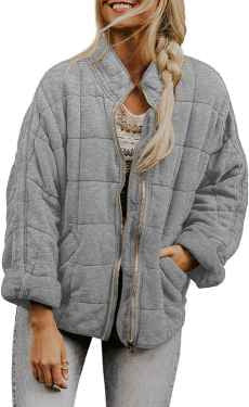 Damen Quilted Jacke mit praktischen Taschen und schnittfestem Design EB