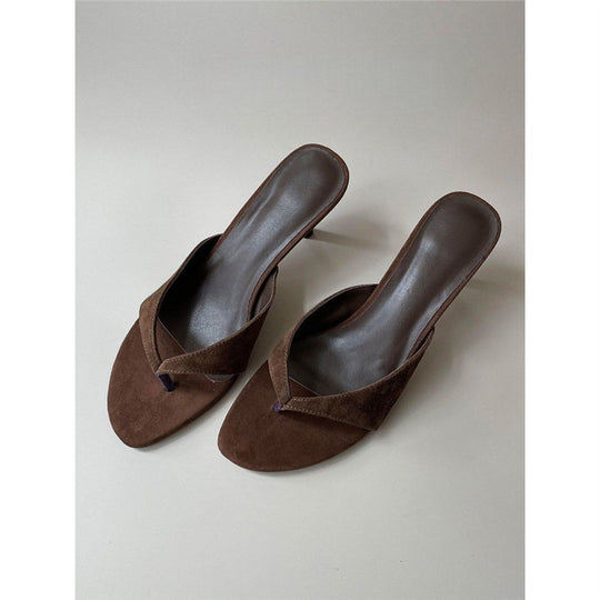 Damen elegante Zehentrenner mit feinem Absatz EB