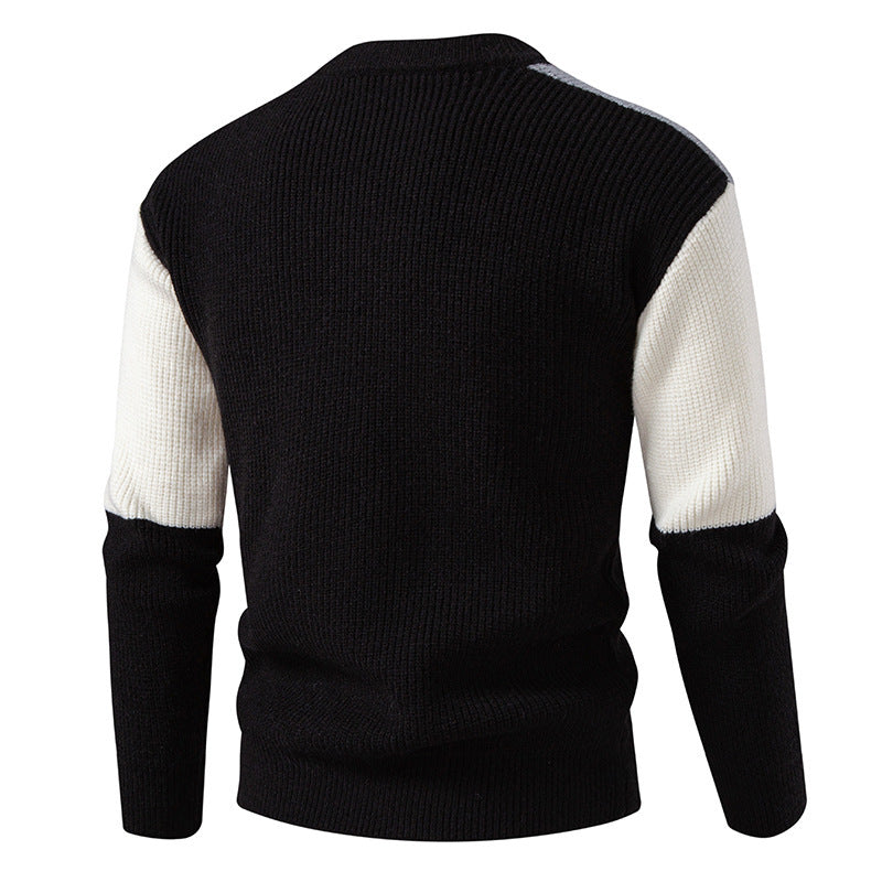 Herren stilvoller und komfortabler gestrickter Pullover EB