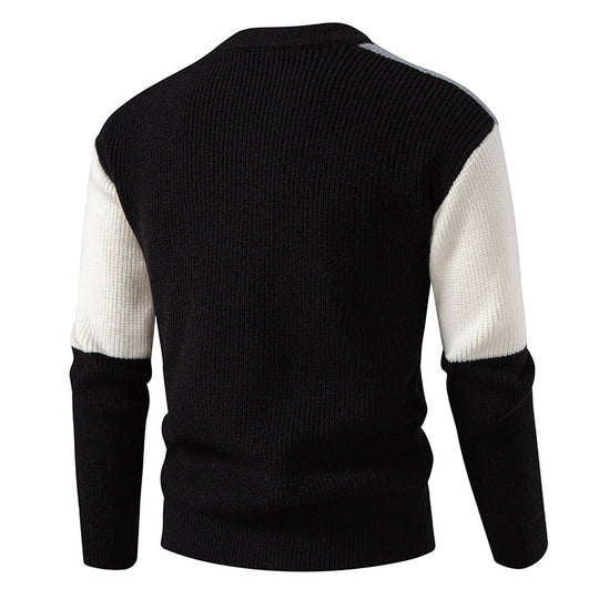 Herren stilvoller und komfortabler gestrickter Pullover EB