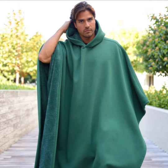 Unisex nan Kapuzen-Poncho Kuscheldecke mit weichem Futter und großzügigem Oversize-Schnitt EB