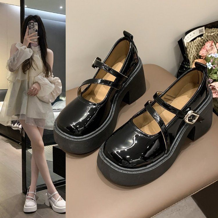 Damen Elegante Plateau-Pumps mit verstellbaren Riemchen EB