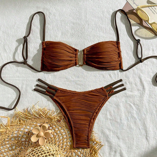 Damen Bikiniset mit eleganten Rüschendetails und modischem Schnitt EB
