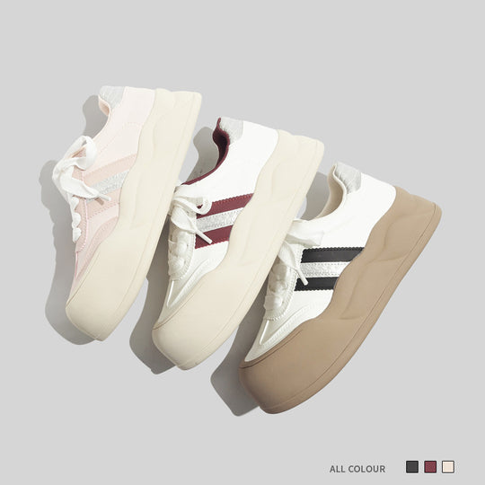 Damen Modische Sneakers mit sportlichem Design und gepolsterter Sohle EB
