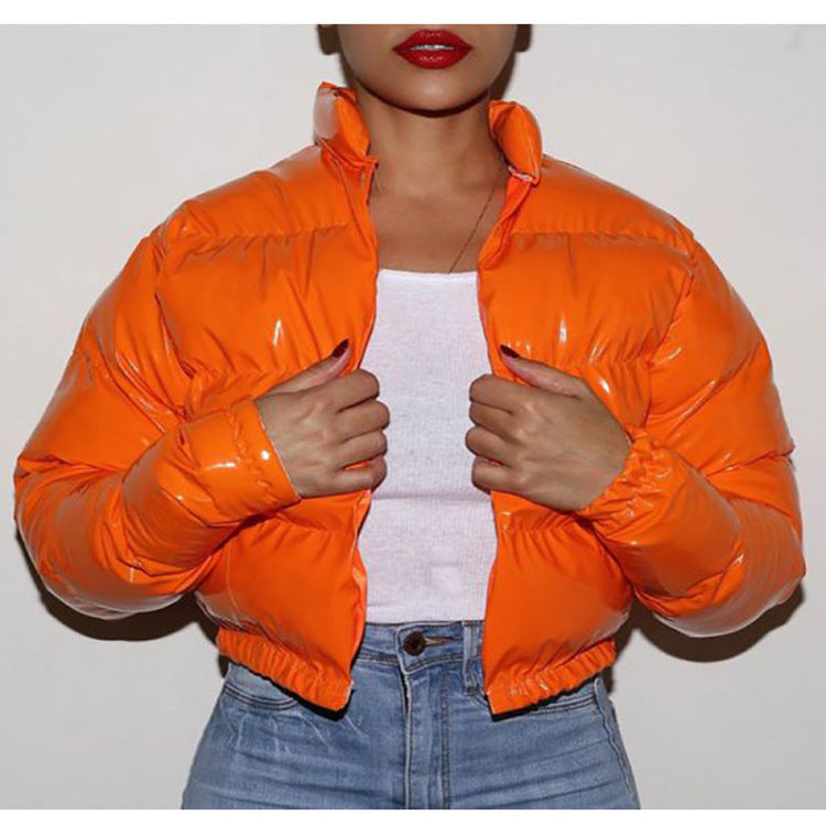Damen glänzende Steppjacke EB