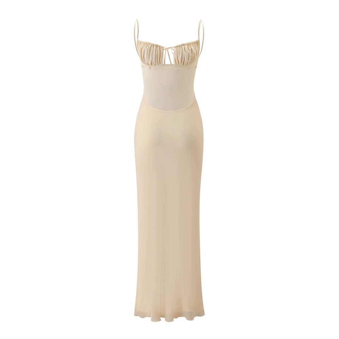 Damen Elegantes Maxi-Kleid mit Spitzendetails und raffiniertem Schnitt EB