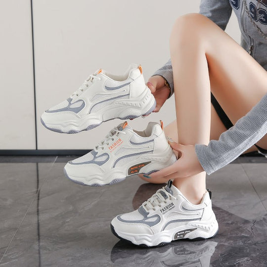 Damen Modische Sneakers mit komfortabler Dämpfung und atmungsaktivem Mesh-Obermaterial EB