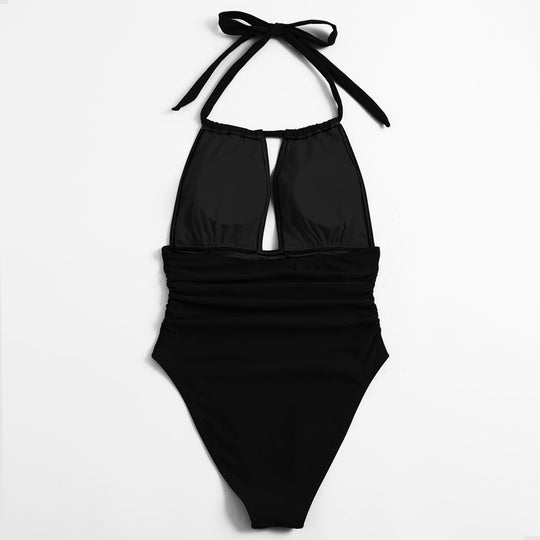 Damen Eleganter Hoch geschnittener Badeanzug EB