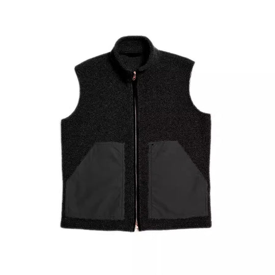 Herren modische Fleecejacke mit strukturiertem Kragen und praktischen Taschen EB