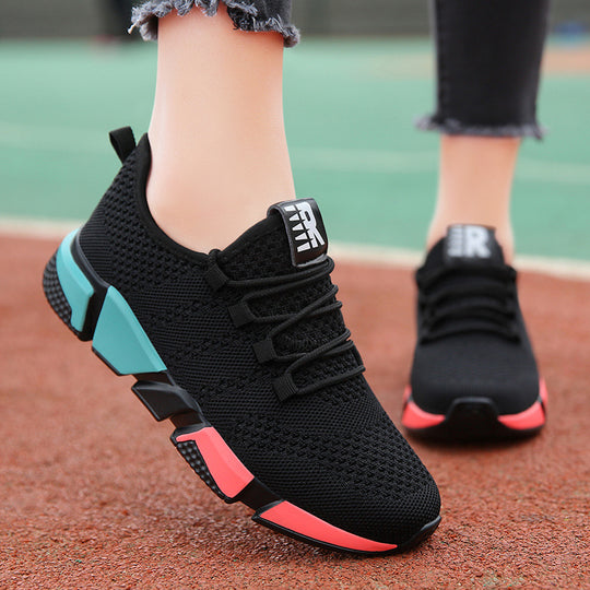 Damen Sportliche Sneaker mit atmungsaktivem Obermaterial und rutschfester Laufsohle EB