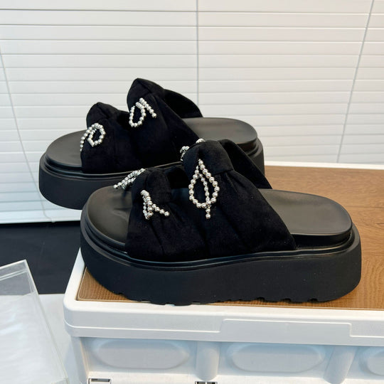 Damen Modische Plateauschuhe mit festlichem Schmuck EB