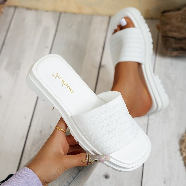 Damen Komfort-Sandalen mit modischem Gewebe-Riemen EB