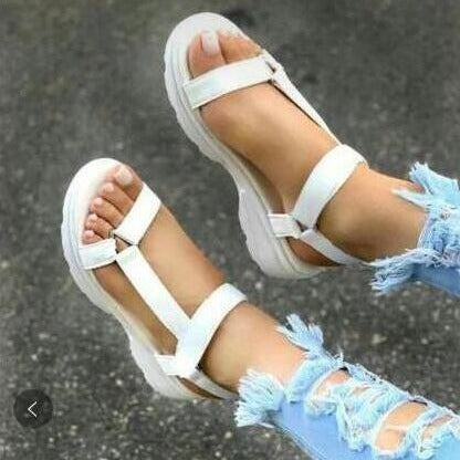 Damen nan sportliche Plateau-Sandalen mit verstellbaren Riemen EB