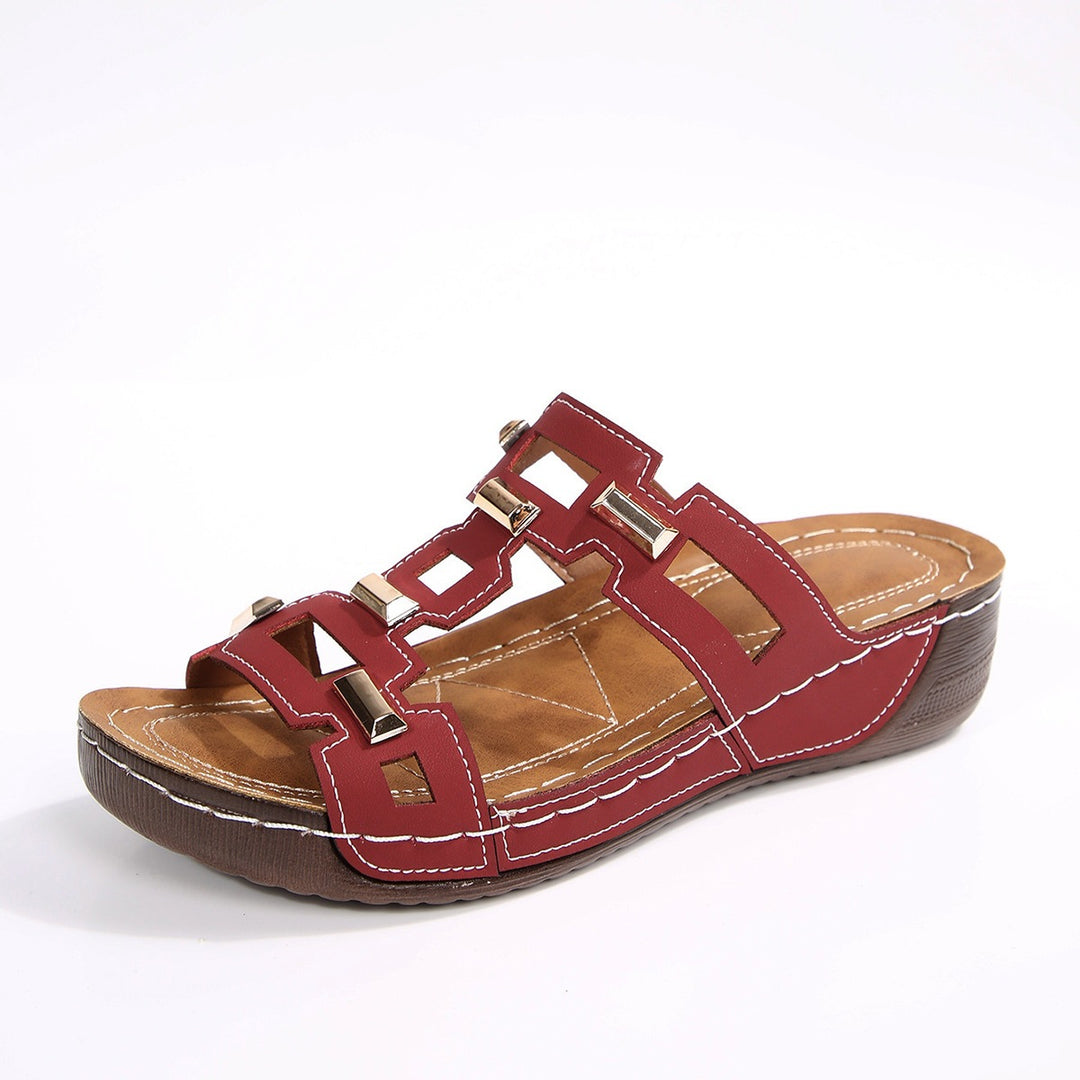 Damen Komfortable Sandalen mit modernem Riemendesign und rutschfester Sohle EB