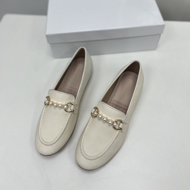 Damen Mokassins mit elegantem Perlen-Akzent EB