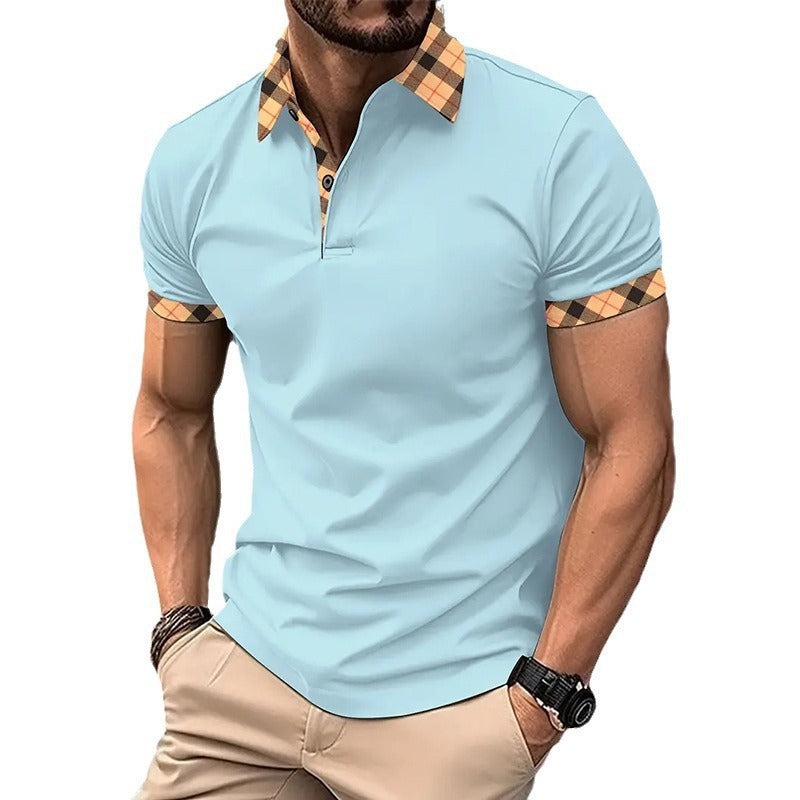 Herren Polohemd mit modernem Karokragen und feuchtigkeitsregulierender Technologie EB