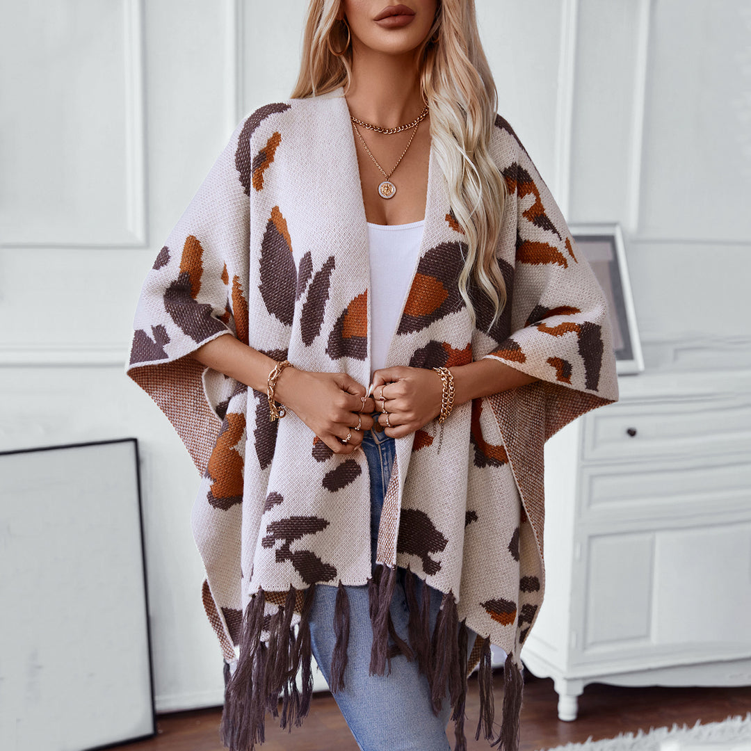 Damen weicher Schal mit fransigem Design EB