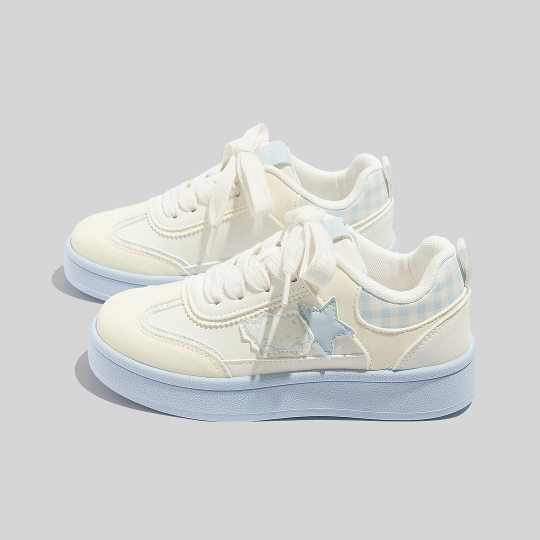 Damen Sneakers mit verspieltem Sternenmuster und weichem Innenfutter EB