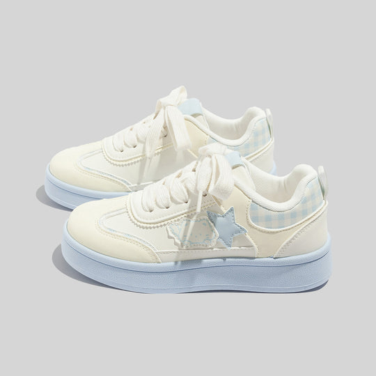 Damen Sneakers mit verspieltem Sternenmuster und weichem Innenfutter EB
