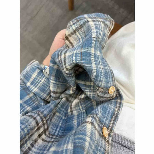 Damen lässige Karottenjeans mit weitem Bein und Oversized-Hemd EB