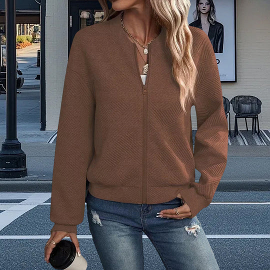 Damen Freizeitjacke mit strukturiertem Design und praktischen Taschen EB