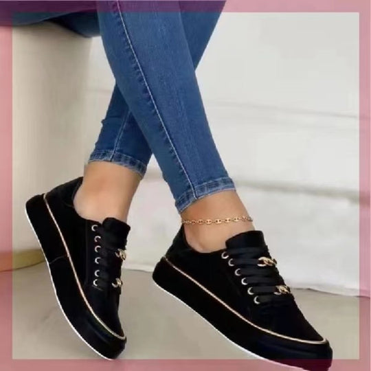Damen Modische Sneaker mit Plateau EB