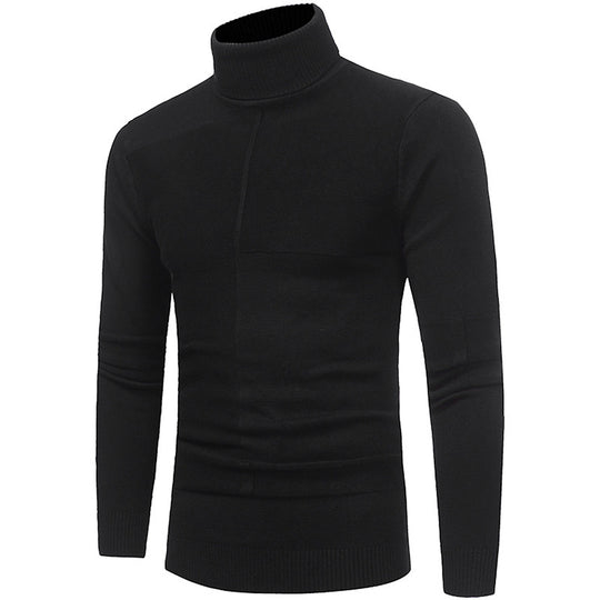 Herren Hochwertiger Rollkragenpullover aus weichem Strick EB