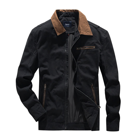 Herren modische Übergangsjacke mit auffälligem Kragen EB