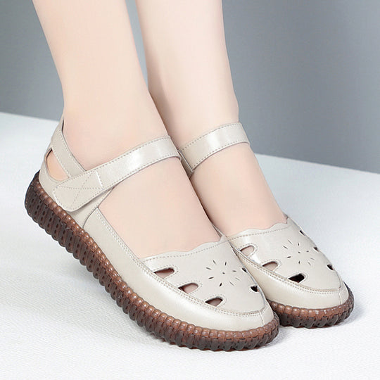 Damen Sandalen mit verstellbarem Fesselriemen und rutschfester Sohle EB