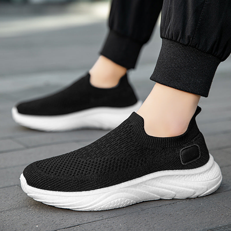 Damen Sneakers mit flexiblem Strickoberteil und rutschfester Laufsohle EB