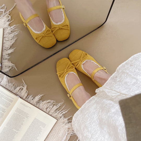 Damen Ballerinas mit dekorativem Riemchen und hochwertigem Obermaterial EB