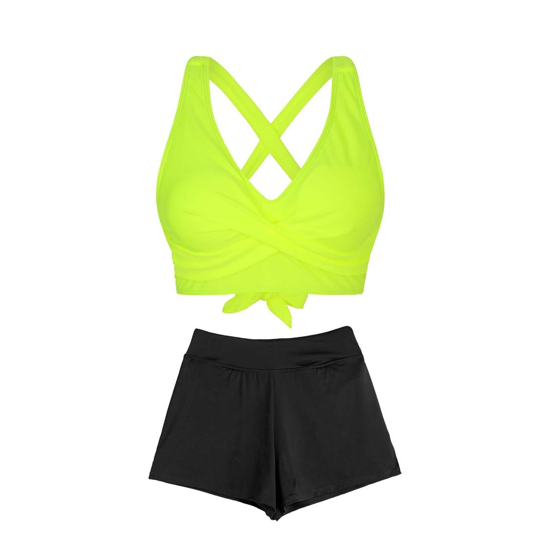 Damen Zweiteiliger Badeanzug mit floralem Design EB