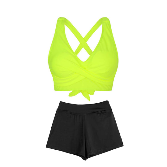 Damen Zweiteiliger Badeanzug mit floralem Design EB