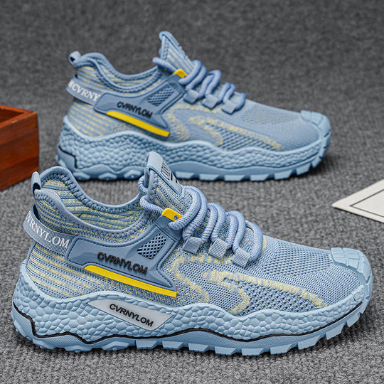 Damen Komfortable Sneakers mit atmungsaktiver Oberflächenstruktur und stoßdämpfender Sohle EB