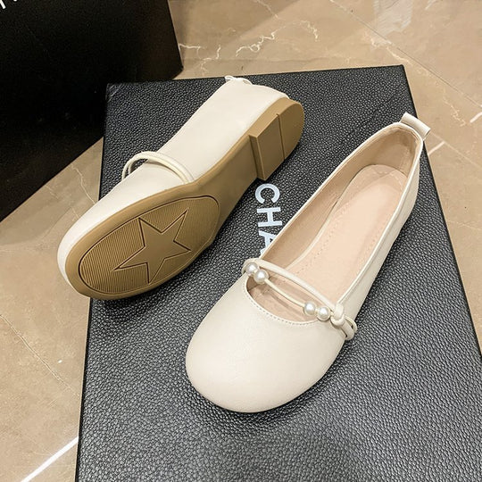 Damen Ballerinas mit elegantem Perlenschmuck EB