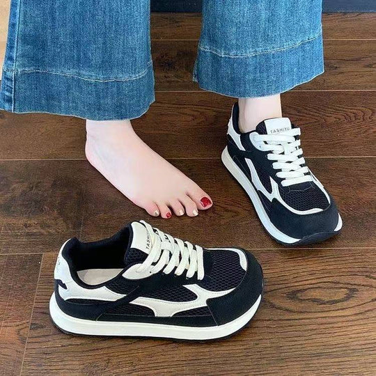 Damen Sportive Lifestyle Sneakers mit atmungsaktiver Mesh-Oberfläche und dämpfender Sohle EB
