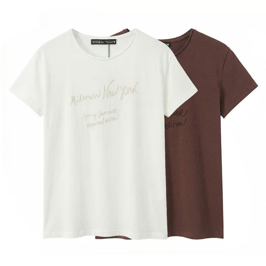 Damen T-Shirt mit minimalistischem Design und exklusivem Druck EB