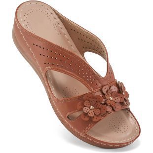 Damen Komfortable Sandalen mit floralen Akzenten EB