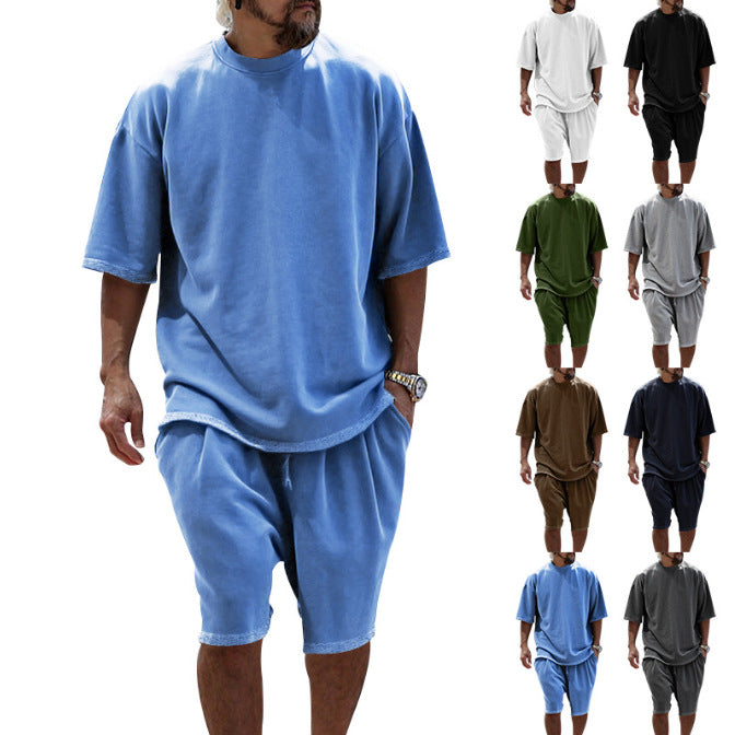 Herren lässiges Freizeit-Set aus atmungsaktiver Baumwolle EB