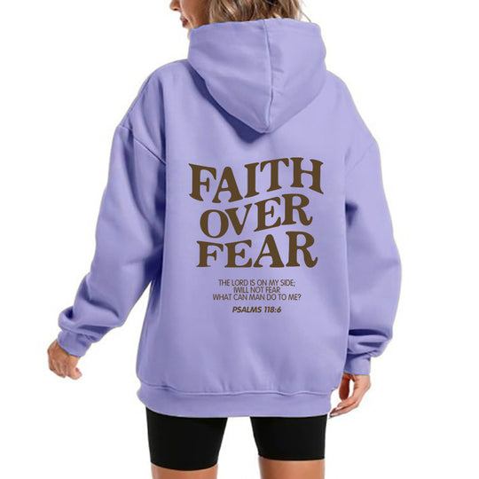 Damen Kapuzensweater mit motivierendem Schriftzug und bequemem Schnitt EB
