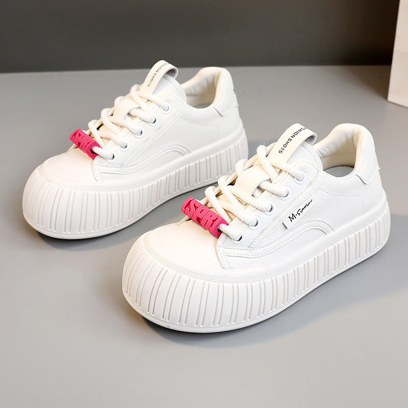 Damen Plateau-Sneaker mit trendiger Gummisohle und bequemer Dämpfung EB
