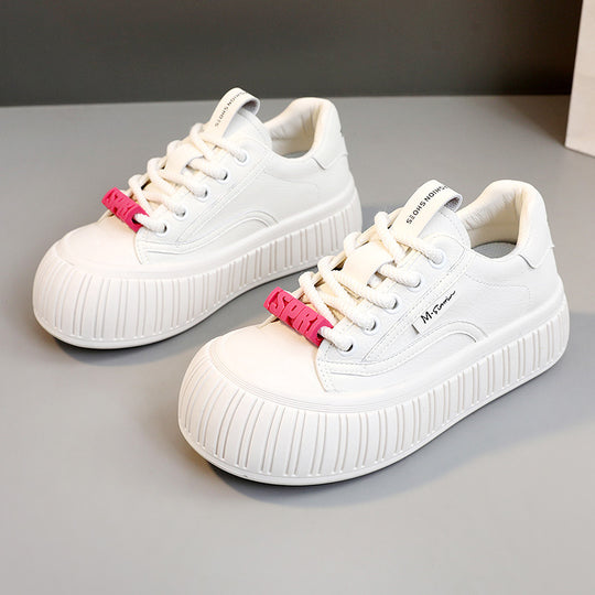 Damen Plateau-Sneaker mit trendiger Gummisohle und bequemer Dämpfung EB