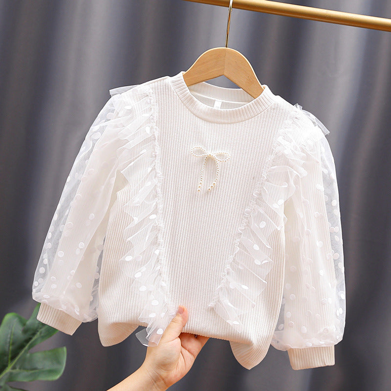 Damen Modischer Pullover mit voluminösen Ärmeln EB