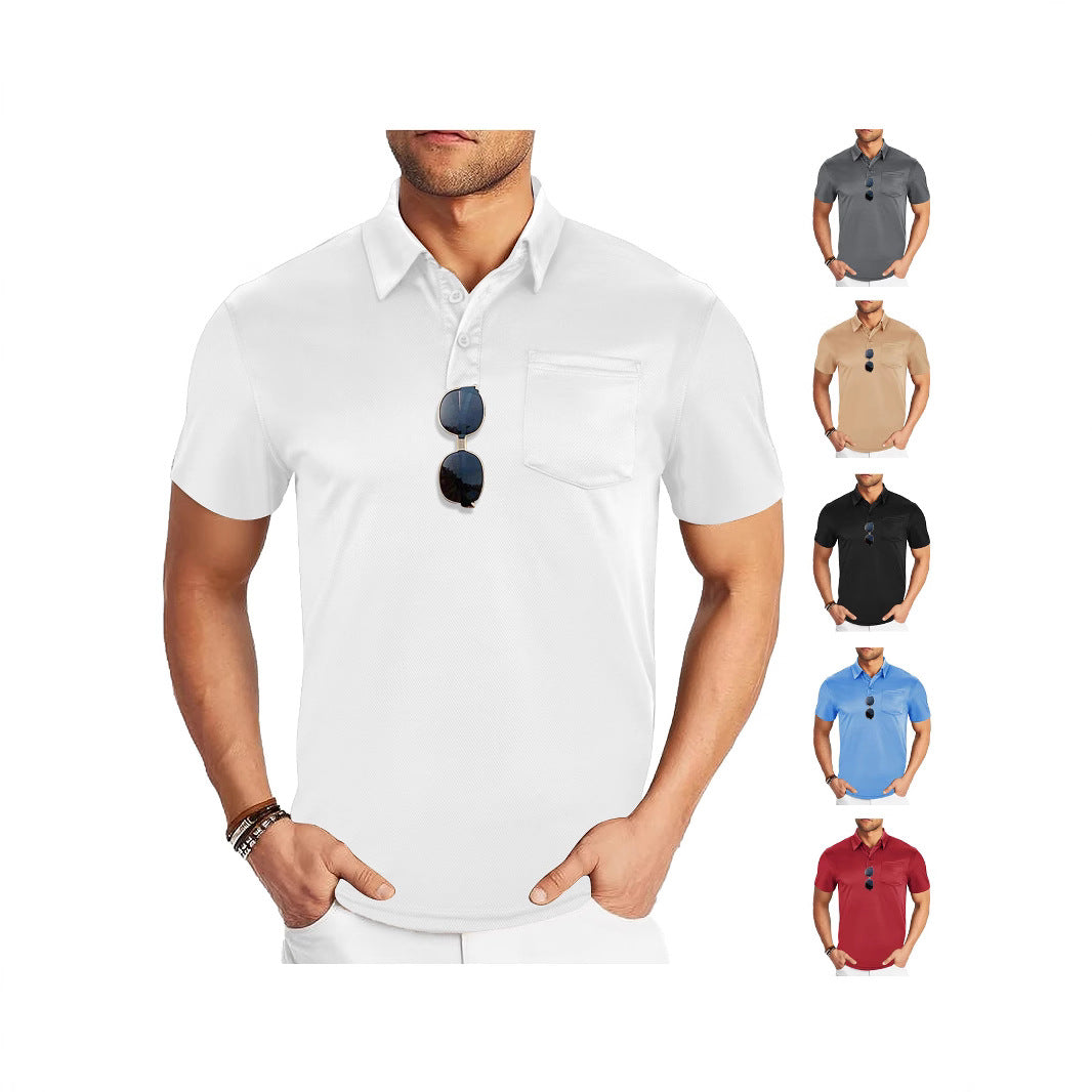 Herren nan funktionales Polohemd mit Brusttasche und atmungsaktiver Meshstruktur EB