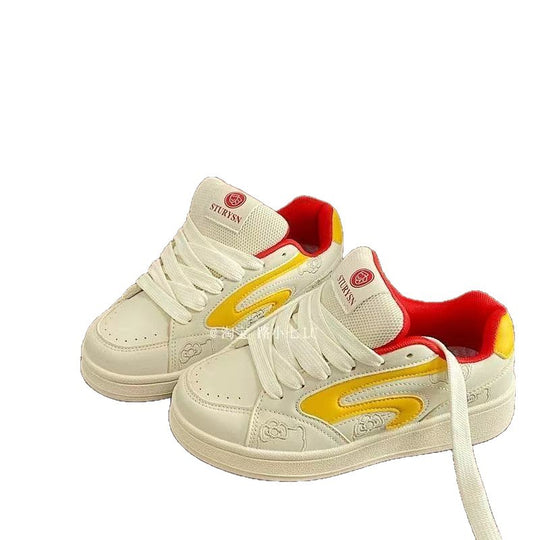 Damen Sportliche Sneakers mit buntem Akzent und atmungsaktiver Obermaterialstruktur EB
