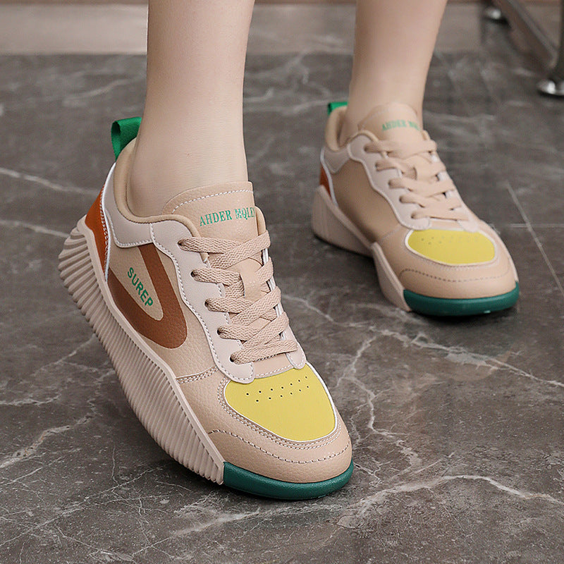 Damen sportliche Sneaker mit stabiler Sohle und atmungsaktiver Oberflächenstruktur EB