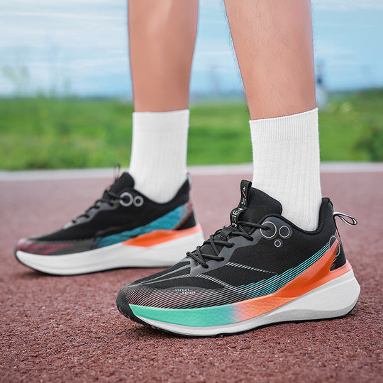 Unisex leichte Straßensneaker mit atmungsaktivem Strickobermaterial, reaktiver Hohlkern-Zwischensohle und griffiger Profilaußensohle EB