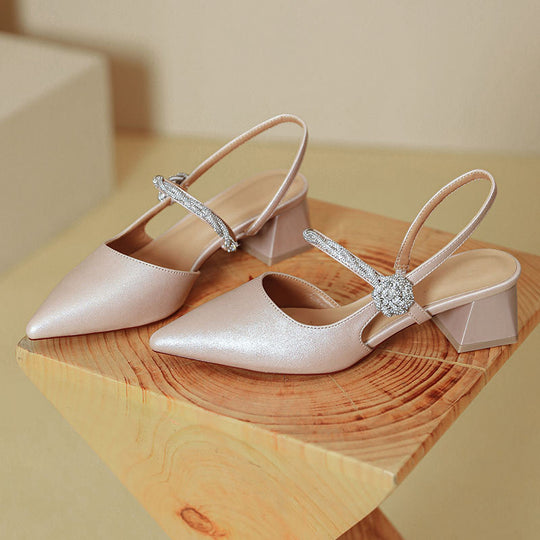 Damen Slingback-Pumps mit geschmackvollem Schmuckdetail EB